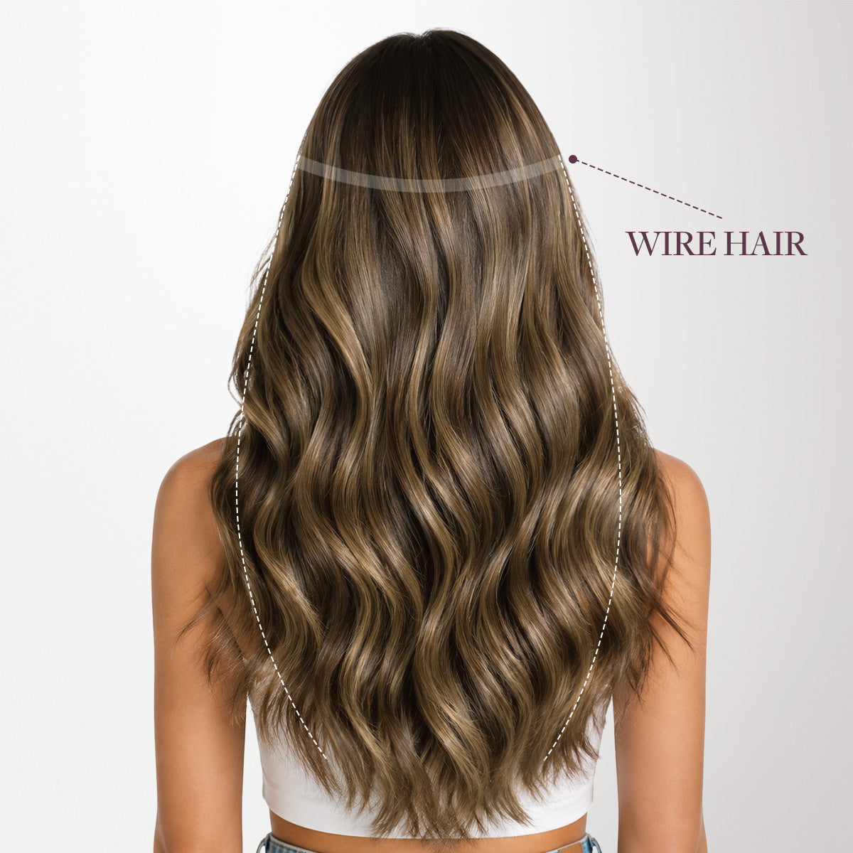 Black to Light Blonde Balayage (1B/19/1B) Wire Hair Extensions (70g-110g)