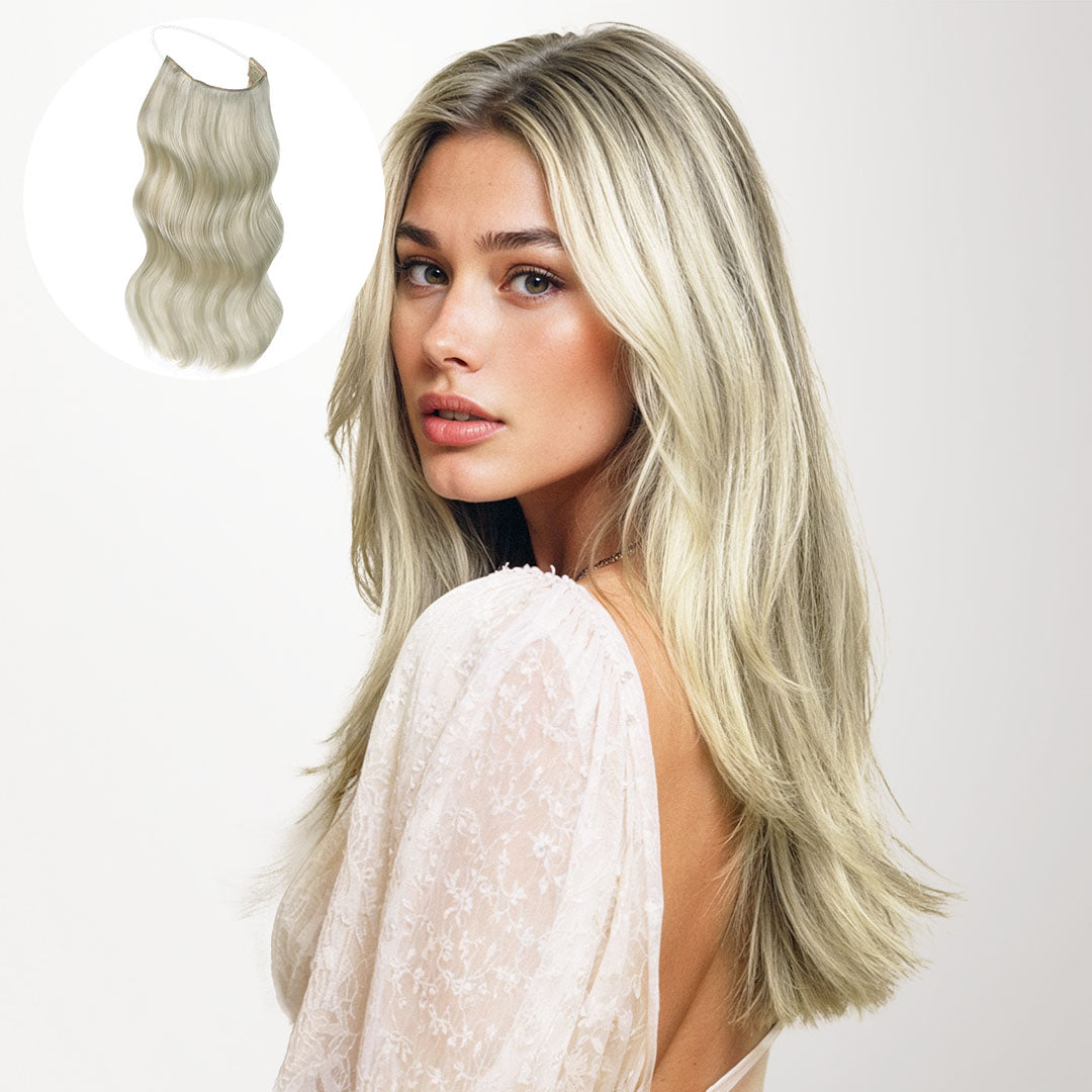 Ash Blonde Highlights (17A/60A) Wire Hair Extensions (70g-110g)