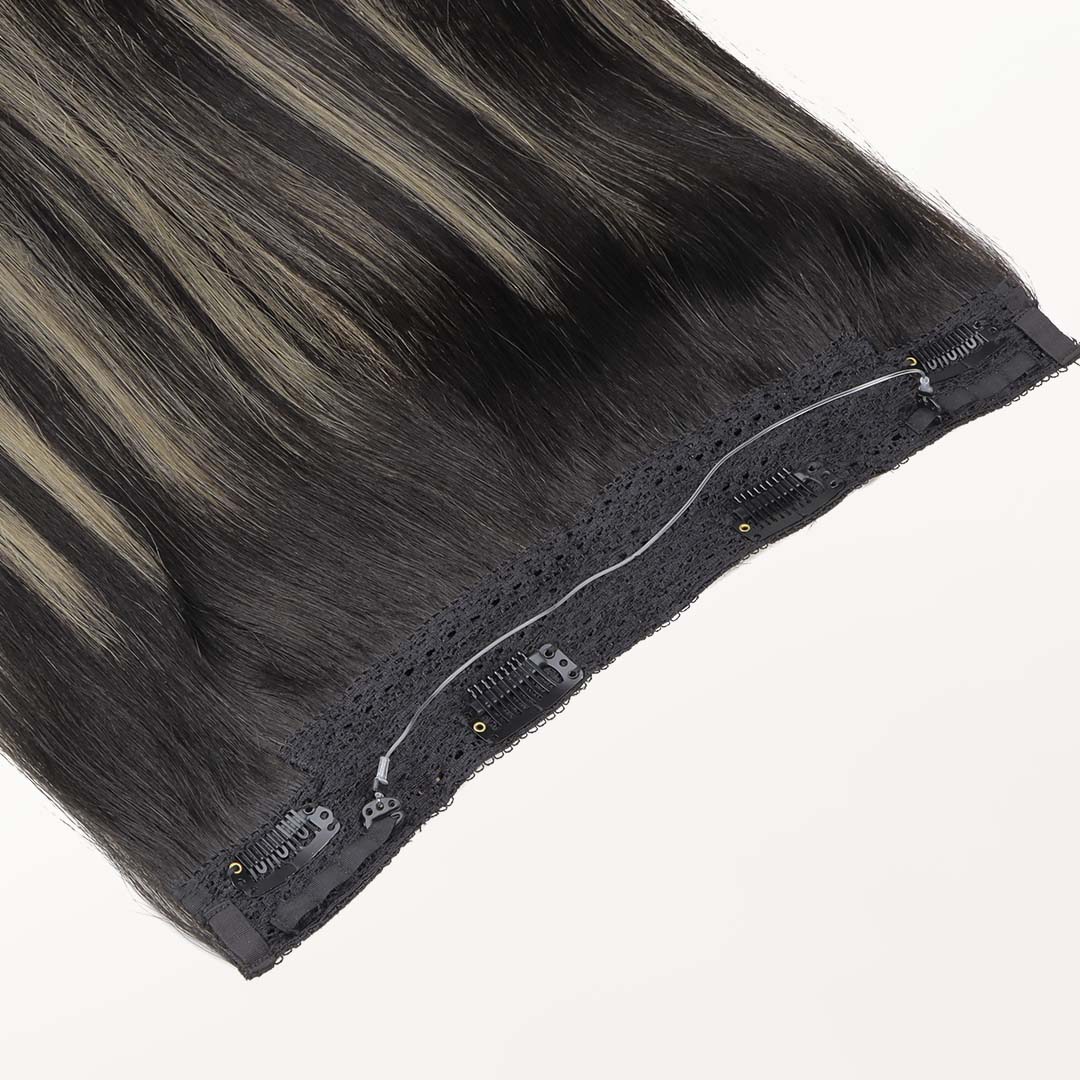 Black to Light Blonde Balayage (1B/19/1B) Wire Hair Extensions (70g-110g)