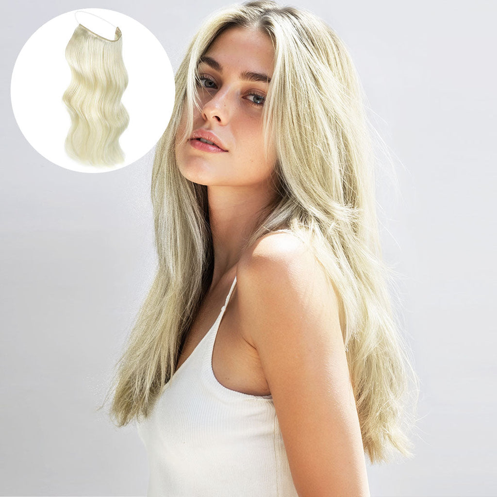 Bleach Blonde (613) Wire Hair Extensions (70g-110g)