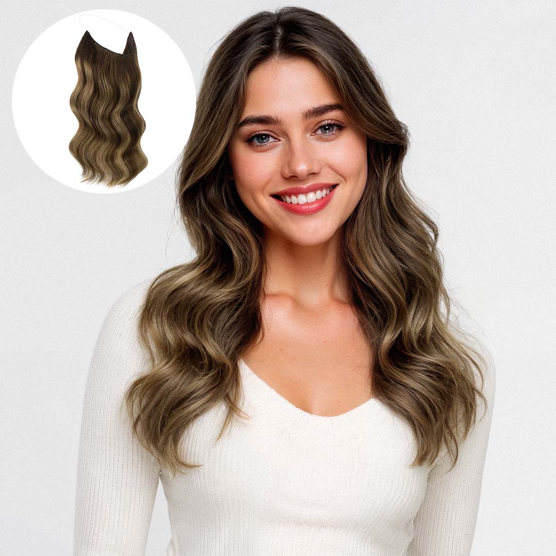 Caramel Blonde Balayage (4/27/4) Wire Hair Extensions (70g-110g)