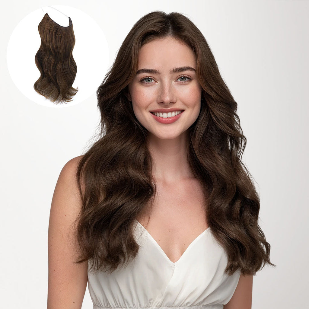 Chocolate Brown (4A) Wire Hair Extensions (70g-110g)