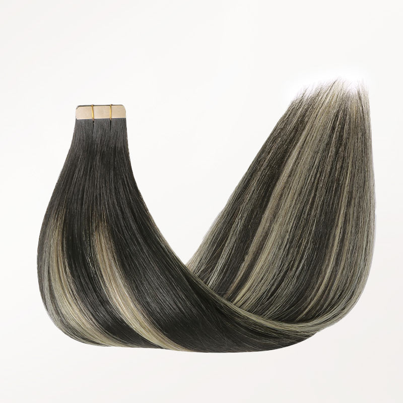 Black to Light Blonde Balayage (1B/19/1B) Tape-Ins 50g