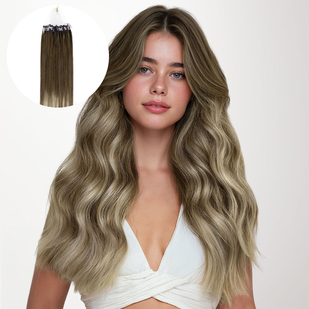 Bleach Blonde Balayage (3/8/613) Feather Crochet Hair 68g