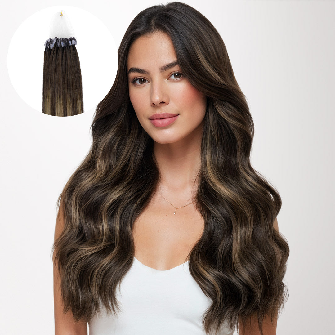 Caramel Blonde Balayage (4/27/4) Feather Crochet Hair 68g [clearance]