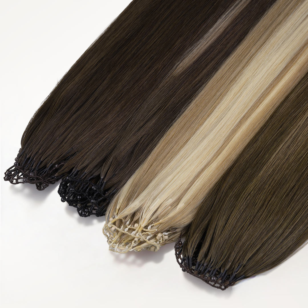 Ash Blonde Highlights (17A/60A) Feather Weft Hair Extension (50g-60g)