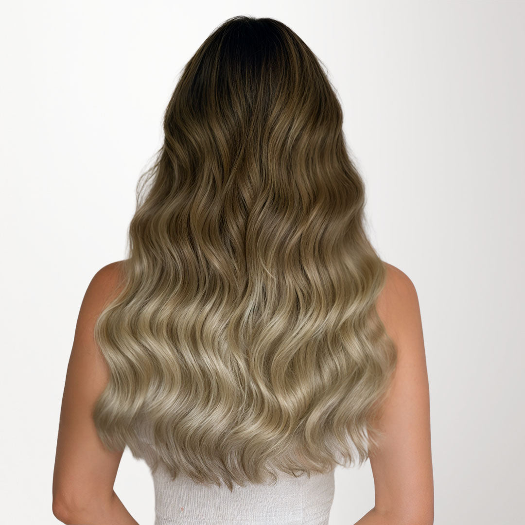 Bleach Blonde Balayage (3/8/613) Feather Weft Hair Extension (50g-60g)