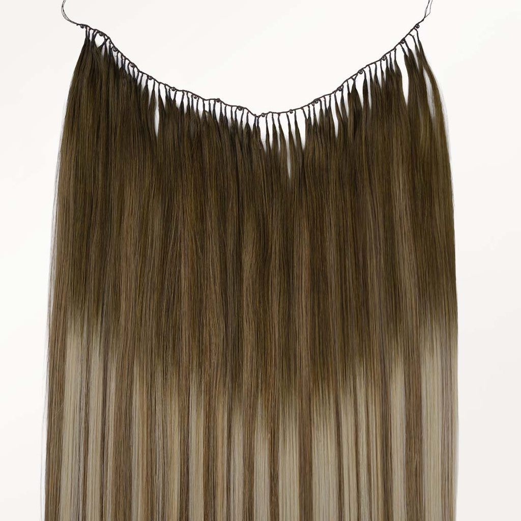 Bleach Blonde Balayage (3/8/613) Feather Weft Hair Extension (50g-60g)
