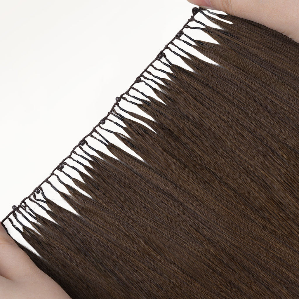 Chocolate Brown (4A) Feather Weft Hair Extension (50g-120g)