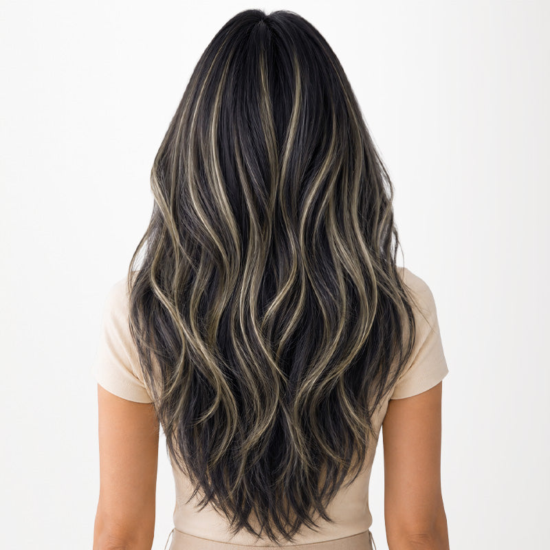 Black to Light Blonde Balayage (1B/19/1B) Thick Sew-In Weft Hair Extensions (100g-160g)