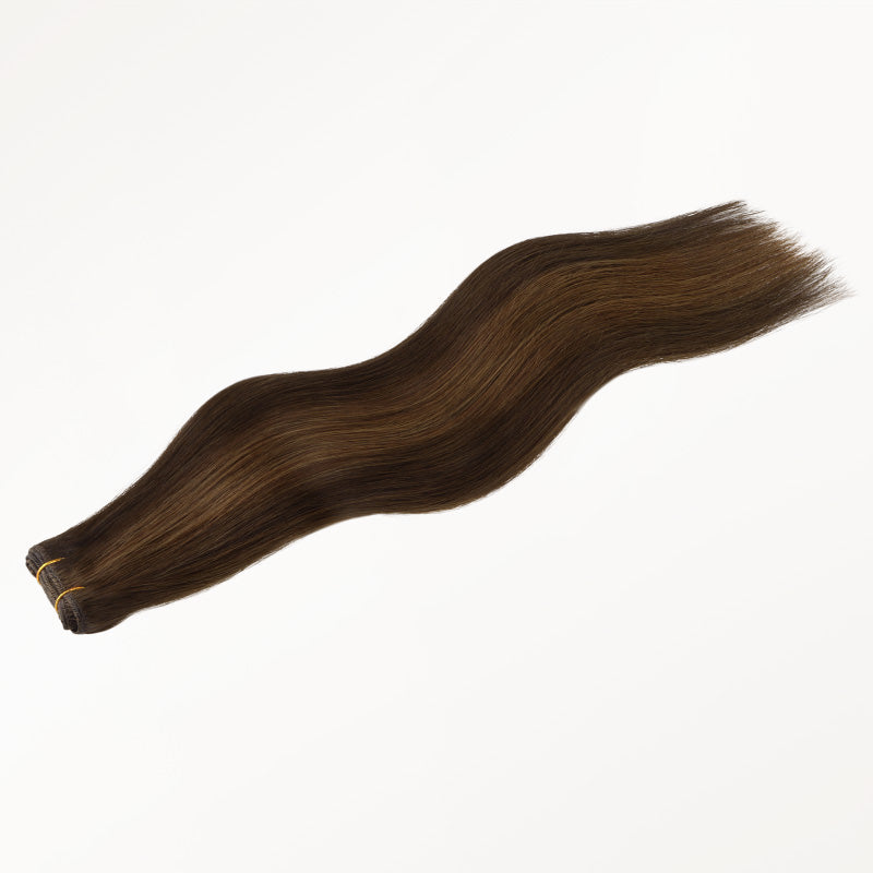 Brown Sugar Swirl Highlights (2C/4E/6C) Thick Sew-In Weft Hair Extensions (100g-160g)