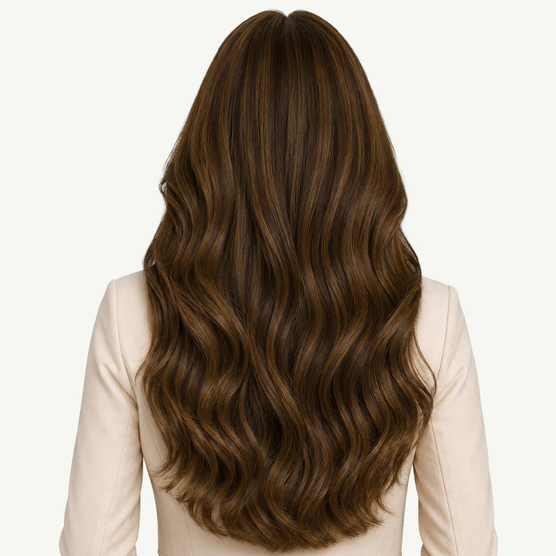 Brown Sugar Swirl Highlights (2C/4E/6C) Thick Sew-In Weft Hair Extensions (100g-160g)