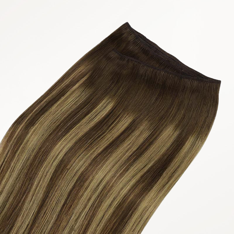 Caramel Blonde Balayage (4/27/4) Thick Sew-In Weft Hair Extensions (100g-160g)