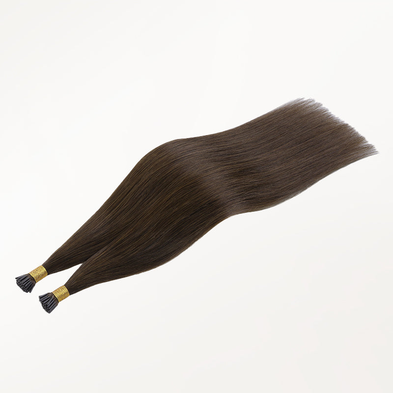 Chocolate Brown (4A) I-Tip Hair Extensions 50g