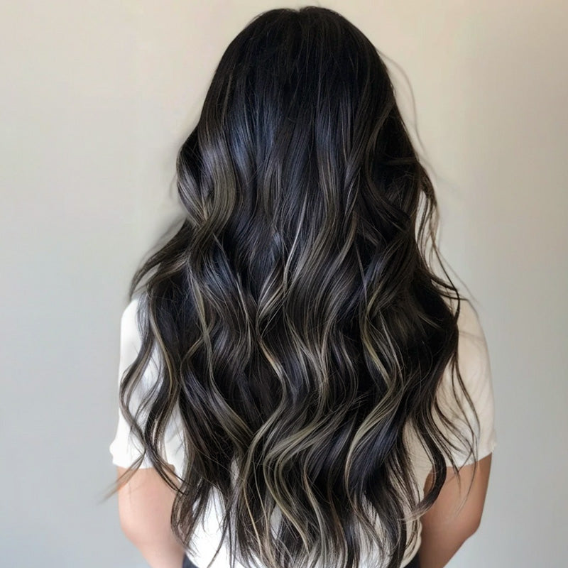 Black to Light Blonde Balayage (1B/19/1B) I-Tip Hair Extensions 50g