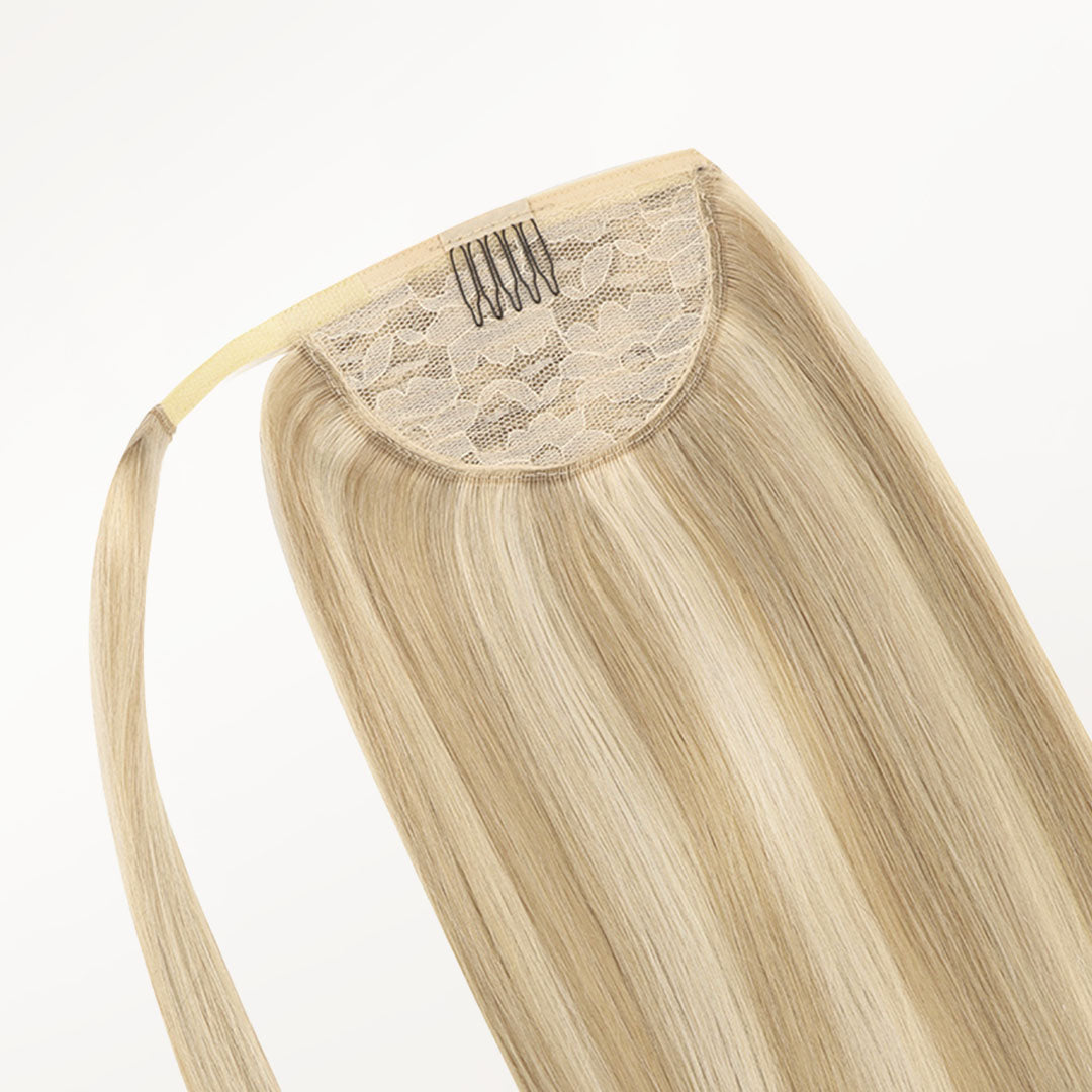 Dark Blonde Highlighted Bleach Blonde (18A/613A) Ponytail (75g-90g)