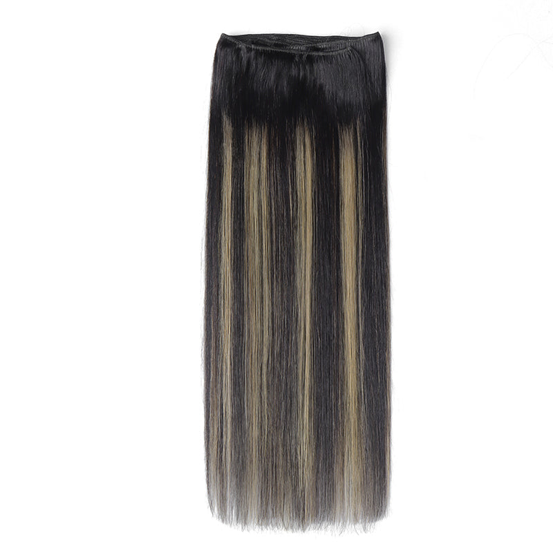 Black to Light Blonde Balayage (1B/19/1B) Sew-In Weft Hair Extensions (80g-120g)