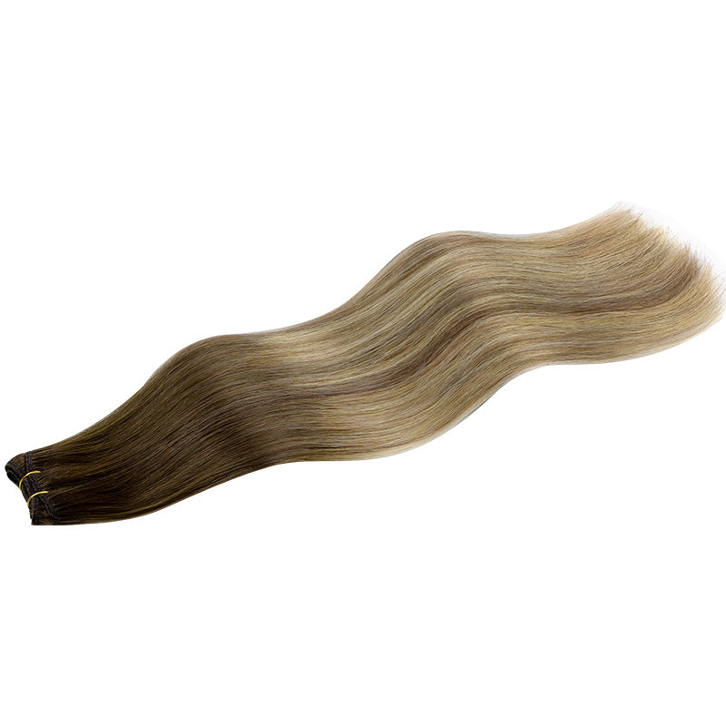 Bleach Blonde Balayage (3/8/613) Sew-In Weft Hair Extensions (80g-120g)